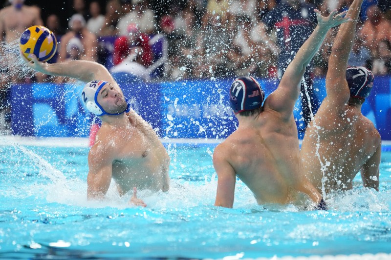 Serbian water polo players in final of Olympic Games